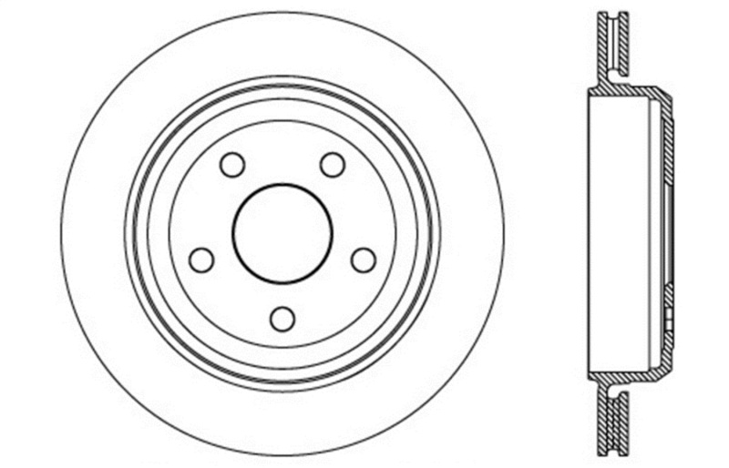 Dodge Durango Brake Rotor (1) - Rear Left - Stoptech - Drilled Sport - Black - `11-`19 Dodge Durango Brake Rotor (1) - Rear Left - Stoptech - Drilled Sport - Black - `11-`19