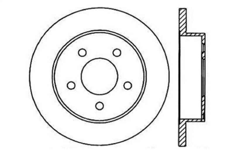 Ford Mustang Brake Rotor (1) - Front Left - Stoptech - Sport Cross Drilled - Black - `94-`04