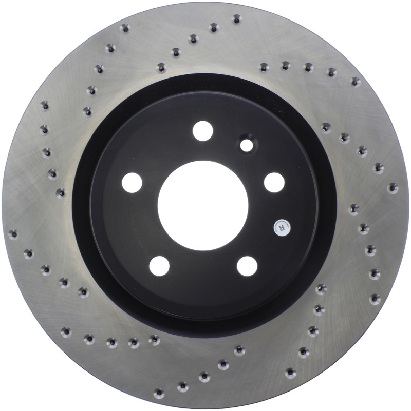 Lincoln MKT Brake Rotor (1) - Front Right - Stoptech - Drilled - Black - `11-`19 Lincoln MKT Brake Rotor (1) - Front Right - Stoptech - Drilled - Black - `11-`19