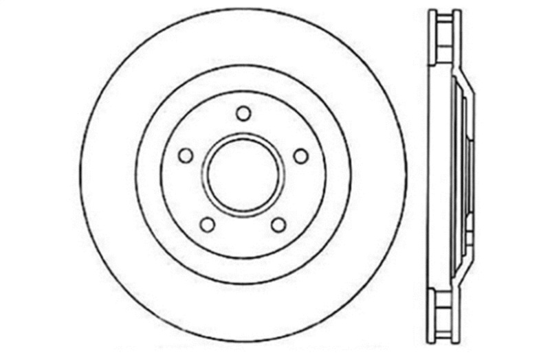 Cadillac XLR Brake Rotor (1) - Front Right - Stoptech - Drilled Sport - Black - `04-`09 Cadillac XLR Brake Rotor (1) - Front Right - Stoptech - Drilled Sport - Black - `04-`09
