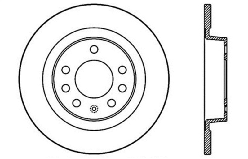 Pontiac Solstice Brake Rotor (1) - Rear Right - Stoptech - Drilled Sport - Black - `06-`09