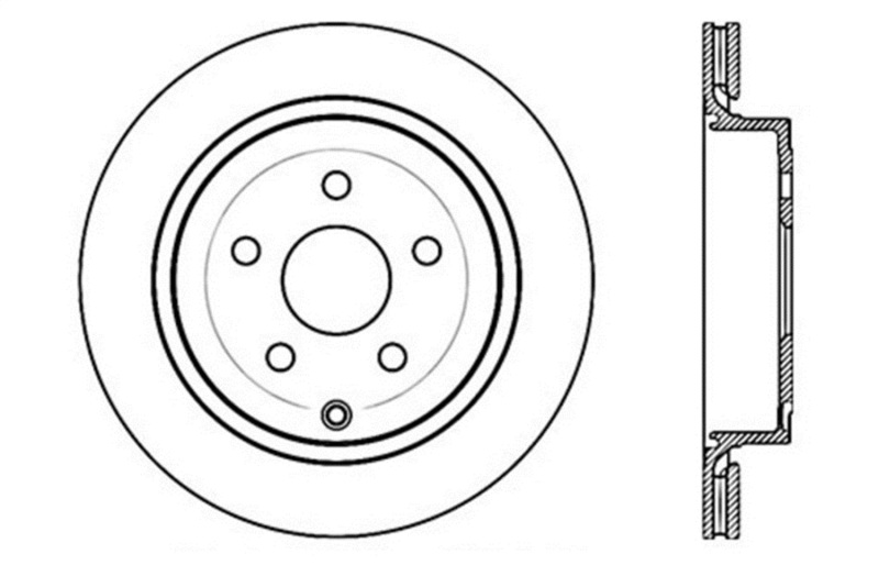 Chevrolet Caprice Brake Rotor (1) - Rear Left - Stoptech - Drilled Sport - Black - `11-`17 Chevrolet Caprice Brake Rotor (1) - Rear Left - Stoptech - Drilled Sport - Black - `11-`17