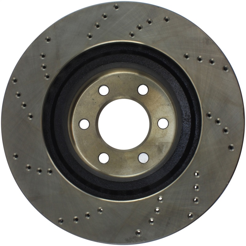 Dodge Viper Brake Rotor (1) - Front Left - Stoptech - Drilled Sport - Black - `92-`02
