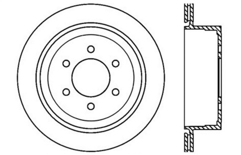 Lincoln Mark LT Brake Rotor (1) - Right Rear - Stoptech - Sport Cross Drilled - Black - `05-`08 Lincoln Mark LT Brake Rotor (1) - Right Rear - Stoptech - Sport Cross Drilled - Black - `05-`08