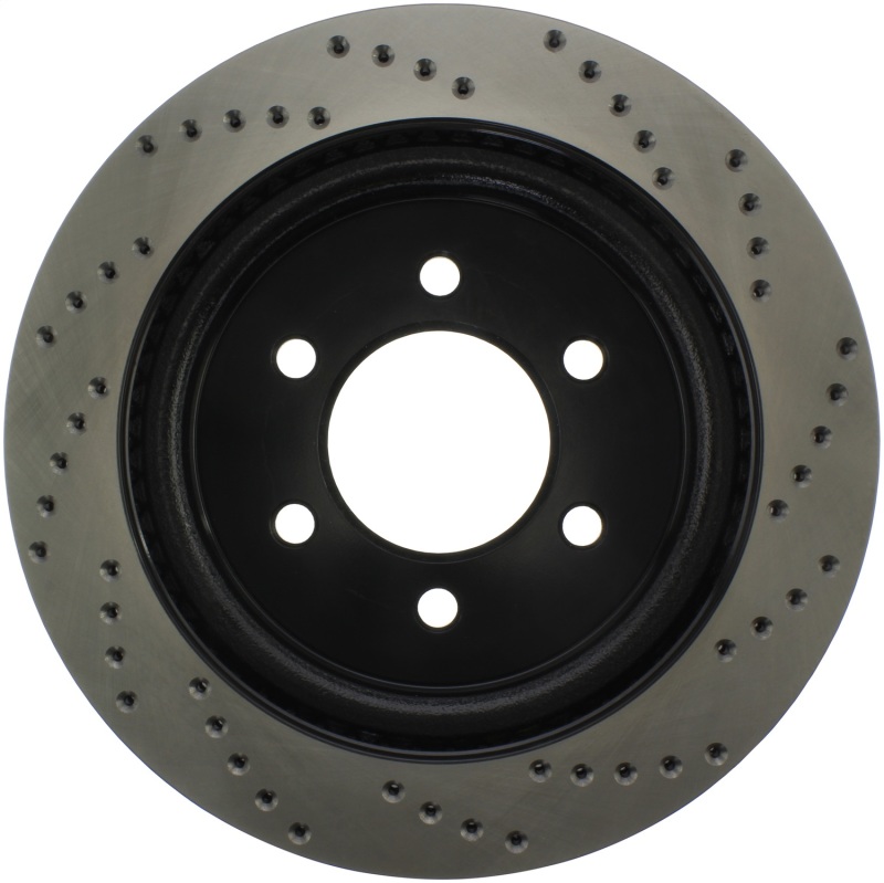 Ford Raptor Brake Rotor (1) - Rear Right - Stoptech - Sport Cross Drilled - Black - 2019 Ford Raptor Brake Rotor (1) - Rear Right - Stoptech - Sport Cross Drilled - Black - 2019