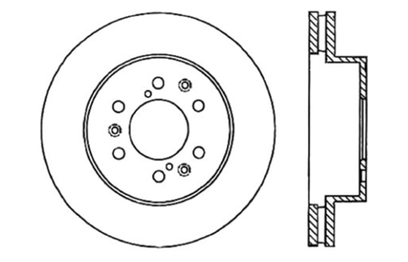 Cadillac Escalade EXT Brake Rotor (1) - Front Left - Stoptech - Drilled/Cryo - Black - `07-`13