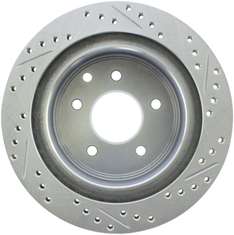 Nissan Juke Brake Rotor (1) - Rear Right - Stoptech - Slotted and Drilled - `14-`18