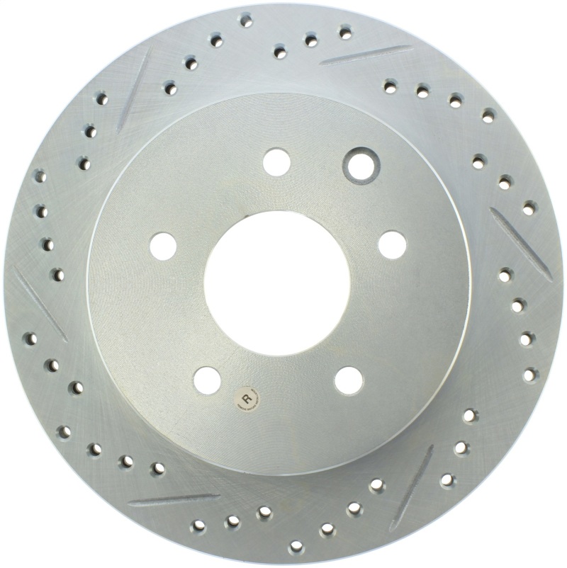Nissan X Trail Brake Rotor (1) - Rear Right - Stoptech - Slotted and Drilled - `02-`18