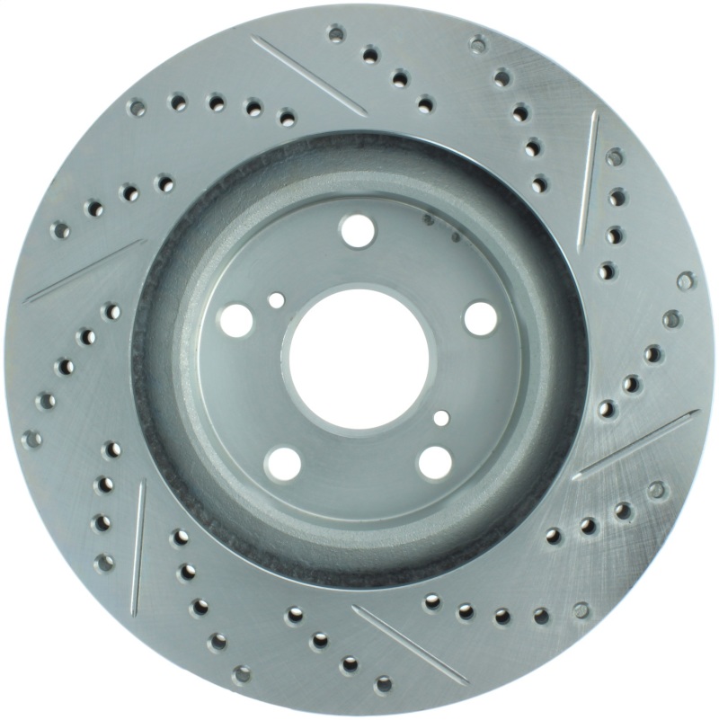 Toyota Corolla iM Brake Rotor (1) - Front Right - Stoptech - Slotted & Drilled - `17-`18
