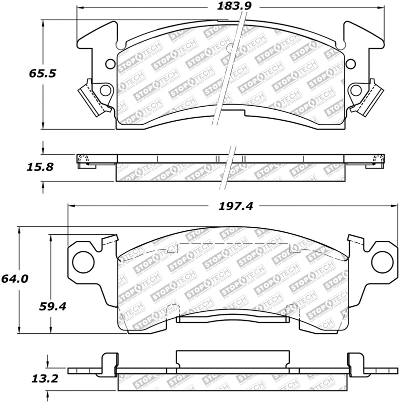 Chevrolet Astro Brake Pads - Rear - Stoptech - Street Select - `85-`02 Chevrolet Astro Brake Pads - Rear - Stoptech - Street Select - `85-`02