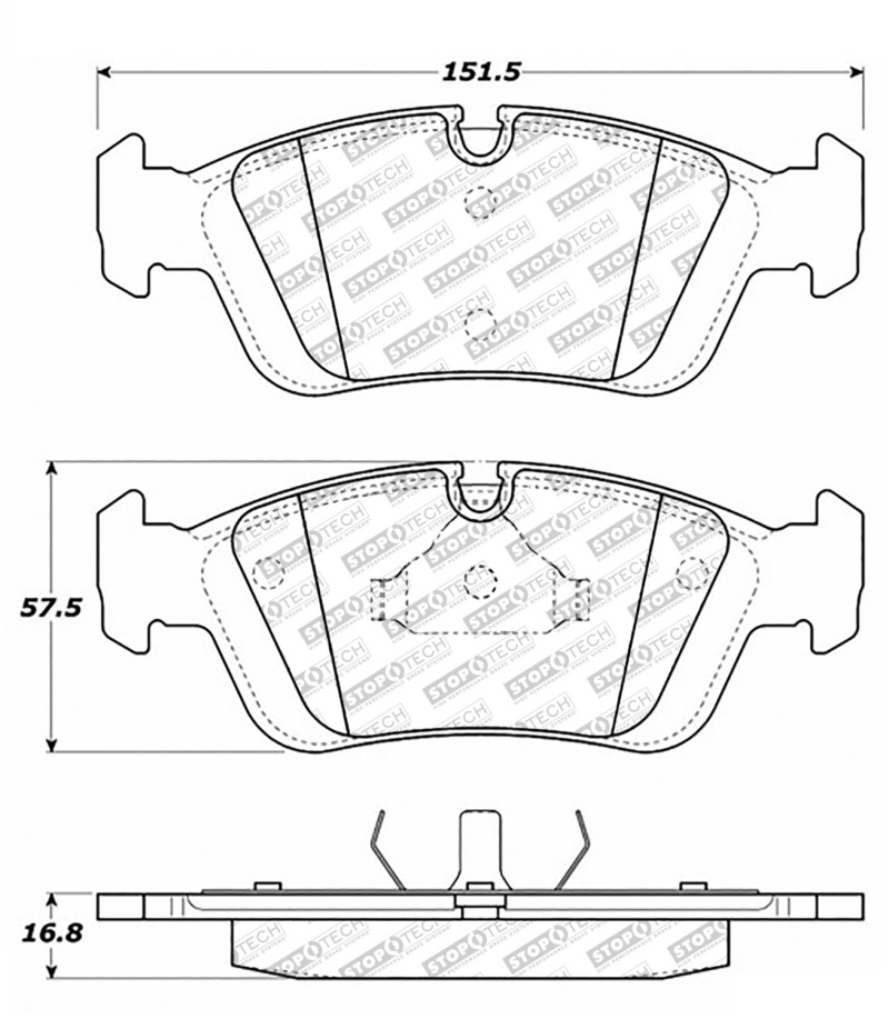 BMW 323ti Brake Pads - Rear - Stoptech - Street Select - `99-`00