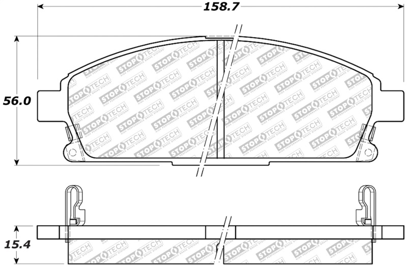 Nissan X-Trail Brake Pads - Rear - Stoptech - Street Select - `02-`07