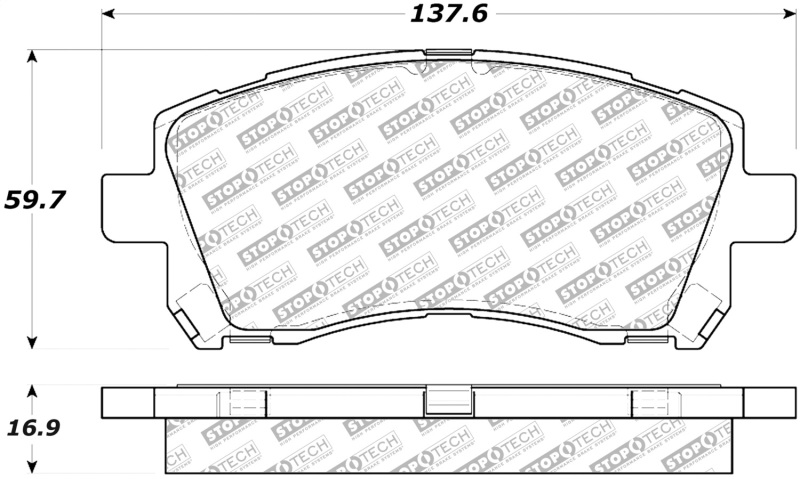 Subaru Forester Brake Pads - Front/Rear - Stoptech - Street Select - `98-`02