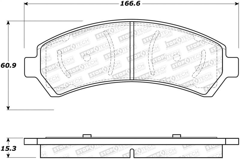Chevrolet S10 Brake Pads - Stoptech - Street Select - `98-`04