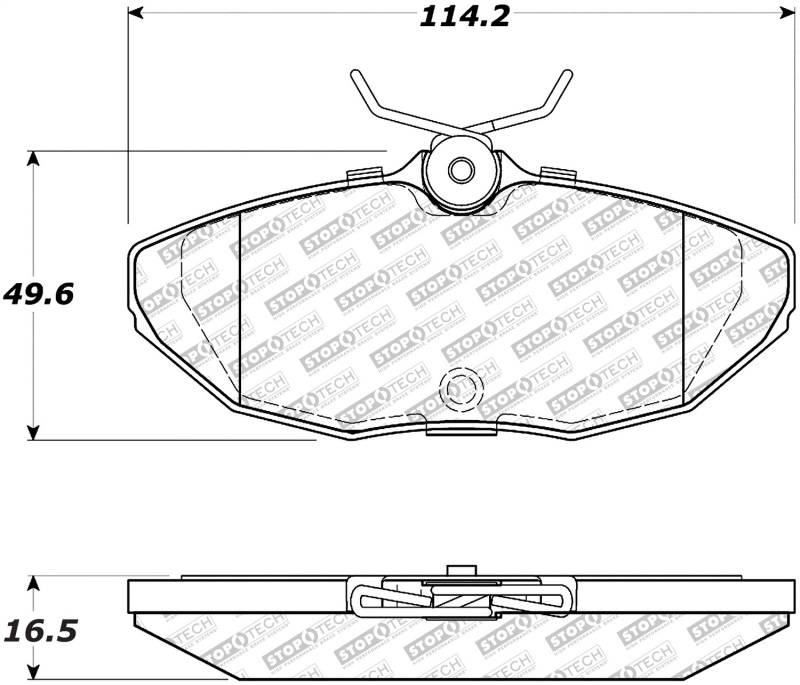 Lincoln LS Brake Pads - Rear - Stoptech - Street Select - `00-`06 Lincoln LS Brake Pads - Rear - Stoptech - Street Select - `00-`06