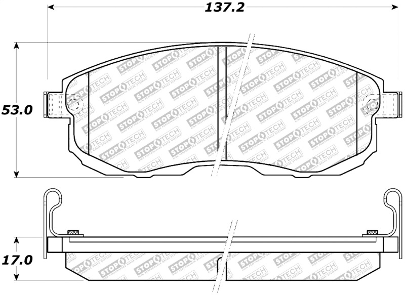 Infiniti I30 Brake Pads - Rear - Stoptech - Street Select - `00-`01 Infiniti I30 Brake Pads - Rear - Stoptech - Street Select - `00-`01