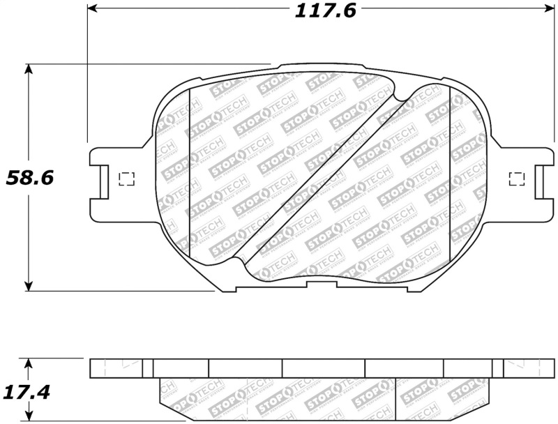 Toyota Celica Brake Pads - Front/Rear - Stoptech - Street Select - `00-`05
