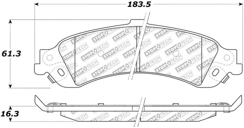 GMC Yukon Brake Pads - Front/Rear - Stoptech - StopTech Street Select - `00-`06 GMC Yukon Brake Pads - Front/Rear - Stoptech - StopTech Street Select - `00-`06