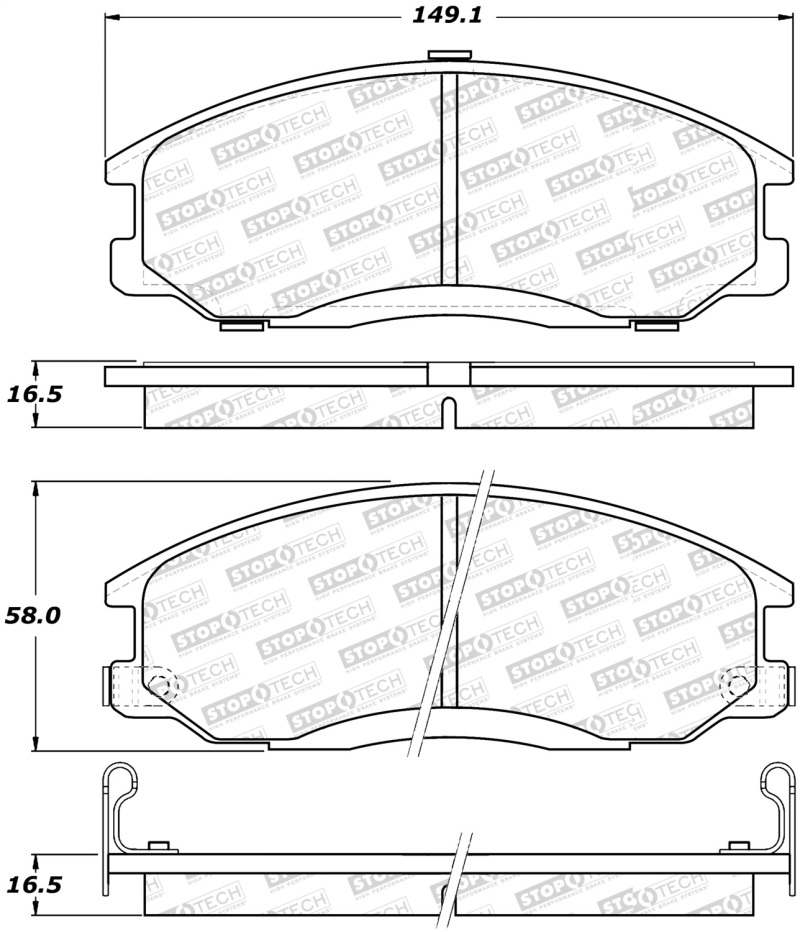 Hyundai XG300 Brake Pads - Stoptech - Street Select - 2001 Hyundai XG300 Brake Pads - Stoptech - Street Select - 2001