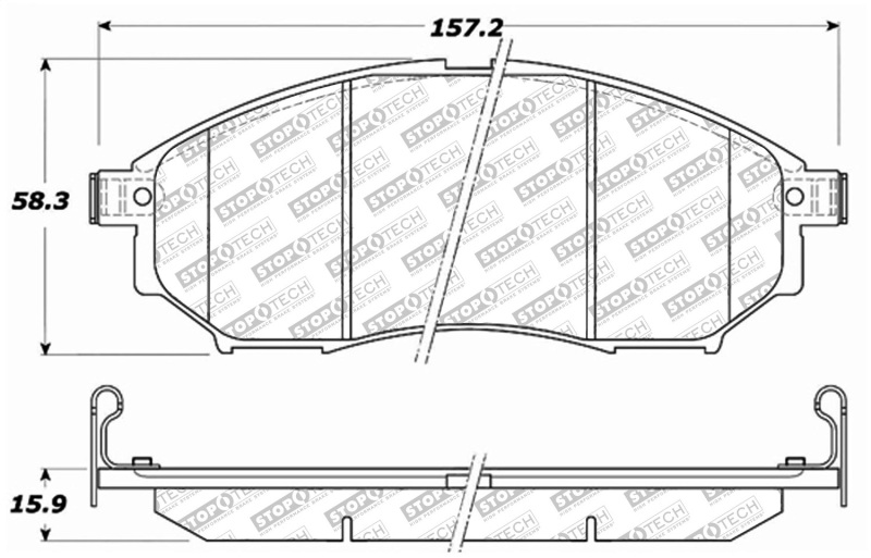 Infiniti M35 Brake Pads - Rear - Stoptech - Street Select - `06-`10