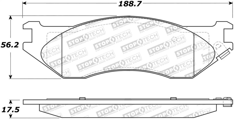 Dodge Ram 1500 Brake Pads - Stoptech - Street Select - `02-`05 Dodge Ram 1500 Brake Pads - Stoptech - Street Select - `02-`05
