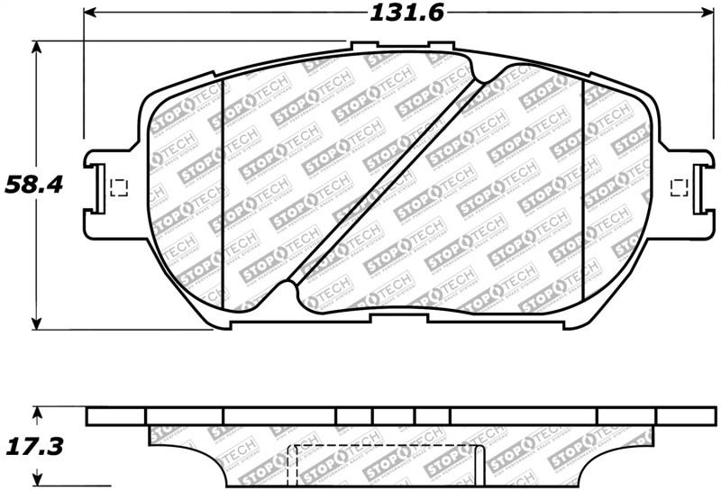 Toyota Camry Brake Pads  - Rear - Stoptech - Street Select - `02-`06