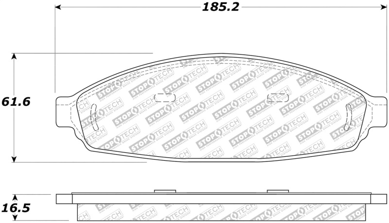 Lincoln Town Car Brake Pads - Front - Stoptech - Street Select - `03-`11 Lincoln Town Car Brake Pads - Front - Stoptech - Street Select - `03-`11