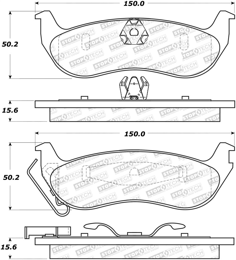 Ford Ranger Brake Pads - Stoptech - Street Select - `10-`11 Ford Ranger Brake Pads - Stoptech - Street Select - `10-`11