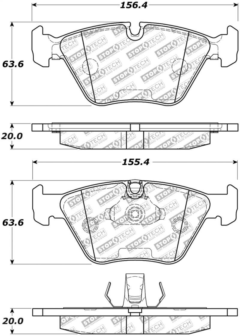 BMW X3 Brake Pads - Front - Stoptech - Street Select - `04-`10 BMW X3 Brake Pads - Front - Stoptech - Street Select - `04-`10