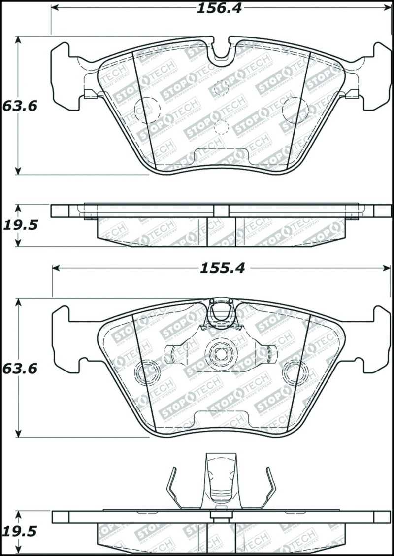 BMW M3 Brake Pads - Front - Stoptech - Street Select - 2006 BMW M3 Brake Pads - Front - Stoptech - Street Select - 2006