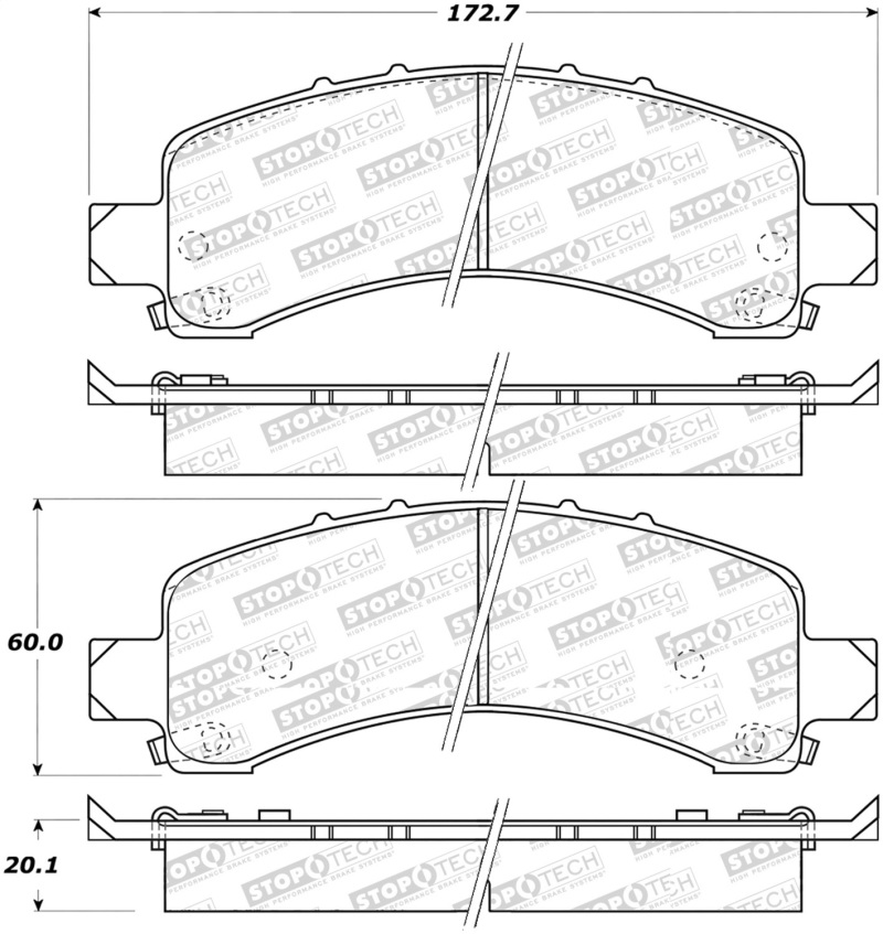 GMC Savana 2500 Brake Pads - Stoptech - Street Select - `03-`17 GMC Savana 2500 Brake Pads - Stoptech - Street Select - `03-`17
