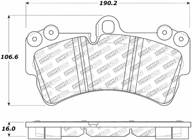 Volkswagen Touareg Brake Pads - Front - Stoptech - Street Select - `04-`10
