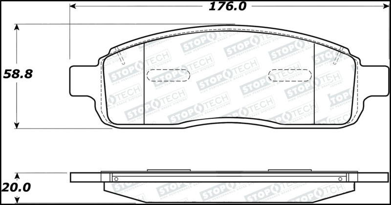 Ford Lobo Brake Pads - Stoptech - Street Select - `03-`09