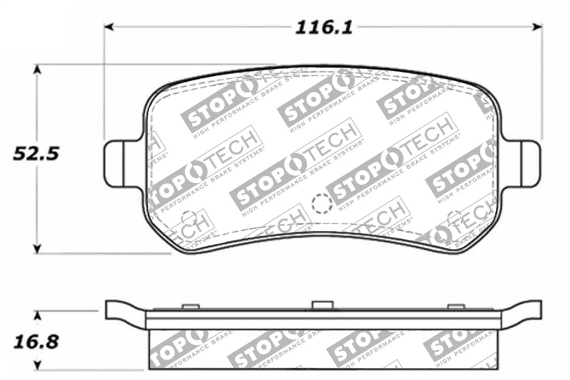 Dodge Grand Caravan Brake Pads - Front - Stoptech - Street Select - `08-`12 Dodge Grand Caravan Brake Pads - Front - Stoptech - Street Select - `08-`12