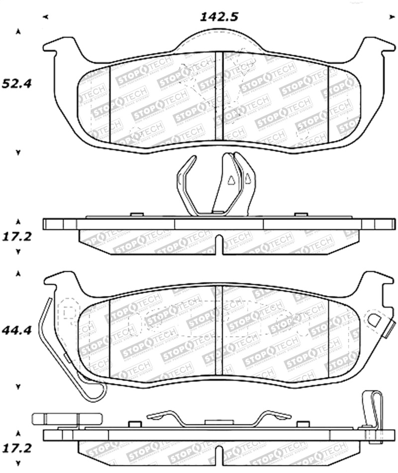 Nissan Pathfinder Armada Brake Pads - Front - Stoptech - Street Select - 2004