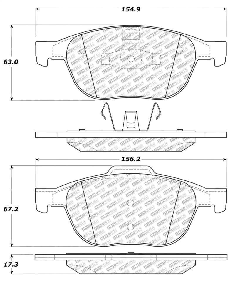 Mazda 3 Sport Brake Pads - Rear - Stoptech - Street Select - `09-`13 Mazda 3 Sport Brake Pads - Rear - Stoptech - Street Select - `09-`13