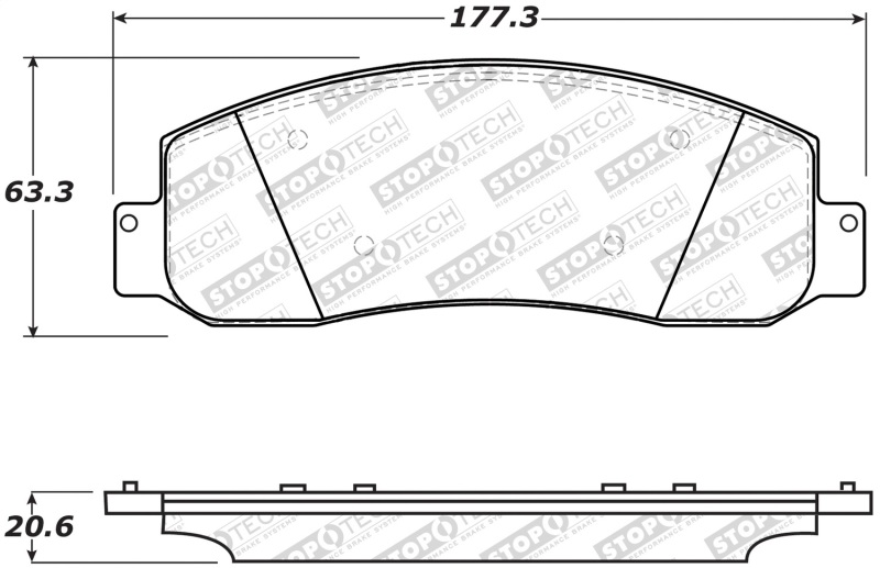 Ford F-350 Super Duty Brake Pads - Rear - Stoptech - Street Select - `05-`12 Ford F-350 Super Duty Brake Pads - Rear - Stoptech - Street Select - `05-`12