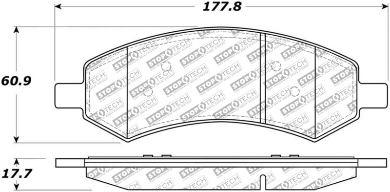 Ram 1500 Brake Pads - Front - Stoptech - Select - `11-`18 Ram 1500 Brake Pads - Front - Stoptech - Select - `11-`18