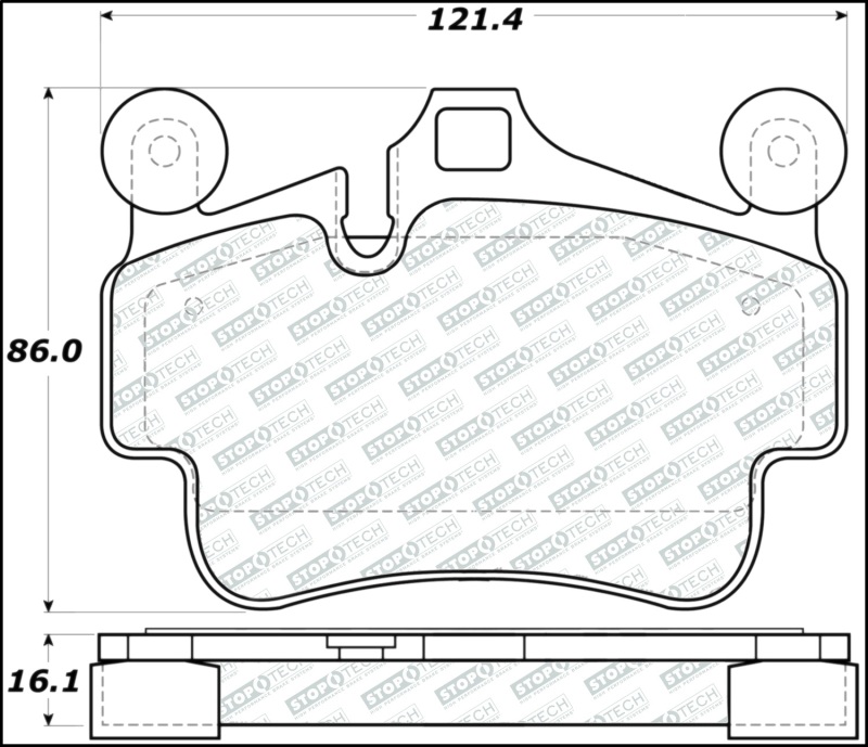 Porsche Cayman Brake Pads - Front - Stoptech - Street Select - `06-`16 Porsche Cayman Brake Pads - Front - Stoptech - Street Select - `06-`16