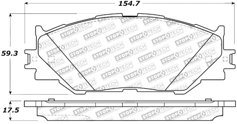 Lexus IS250 Brake Pads - Rear - Stoptech - Street Select - `06-`15 Lexus IS250 Brake Pads - Rear - Stoptech - Street Select - `06-`15