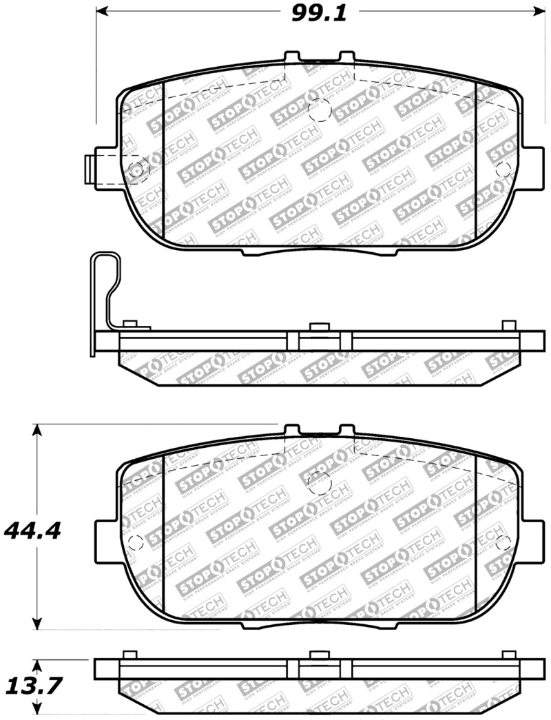 Mazda MX-5 Brake Pads - Rear - Stoptech - Street Select - `06-`18 Mazda MX-5 Brake Pads - Rear - Stoptech - Street Select - `06-`18