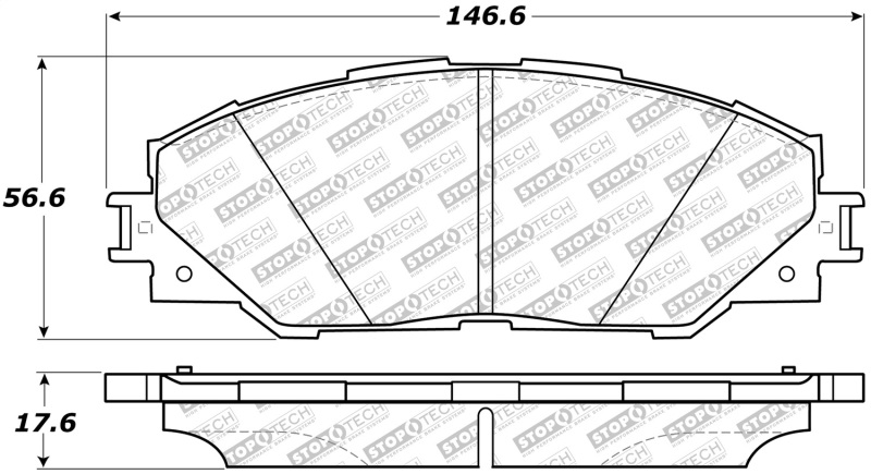 Scion tC Brake Pads - Front - Stoptech - Street Select - `11-`16
