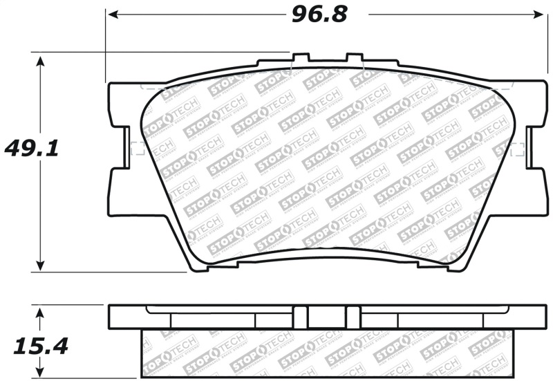Lexus ES300h Brake Pads - Rear - Stoptech - Street Select - `13-`18 Lexus ES300h Brake Pads - Rear - Stoptech - Street Select - `13-`18