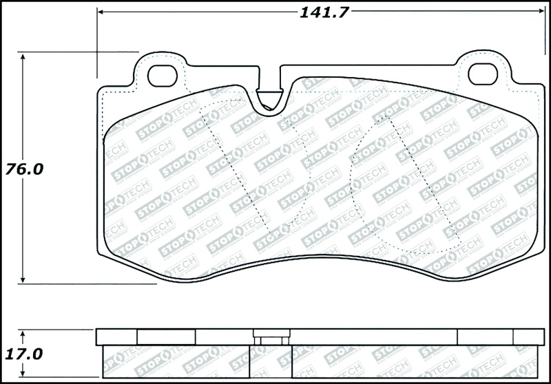 Mercedes-Benz S350 Brake Pads - Front - Stoptech - Street Select with Hardware - `12-`13