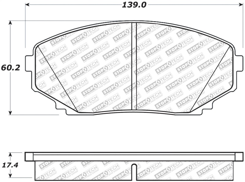 Lincoln MKX Brake Pads - Front - Stoptech - Street Select - `07-`15 Lincoln MKX Brake Pads - Front - Stoptech - Street Select - `07-`15