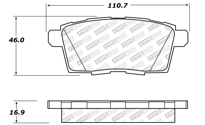 Mazda CX-9 Brake Pads - Rear - Stoptech - Street with Hardware - `07-`15 Mazda CX-9 Brake Pads - Rear - Stoptech - Street with Hardware - `07-`15