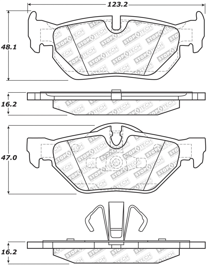 BMW X1 Brake Pads - Front - Stoptech - Street Select - `10-`15 BMW X1 Brake Pads - Front - Stoptech - Street Select - `10-`15