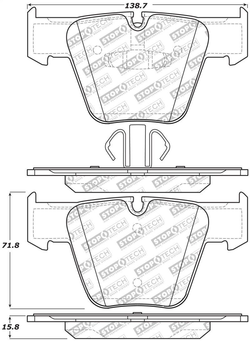 Mercedes-Benz S65 AMG Brake Pads - Front - Stoptech - Street Select - `07-`13