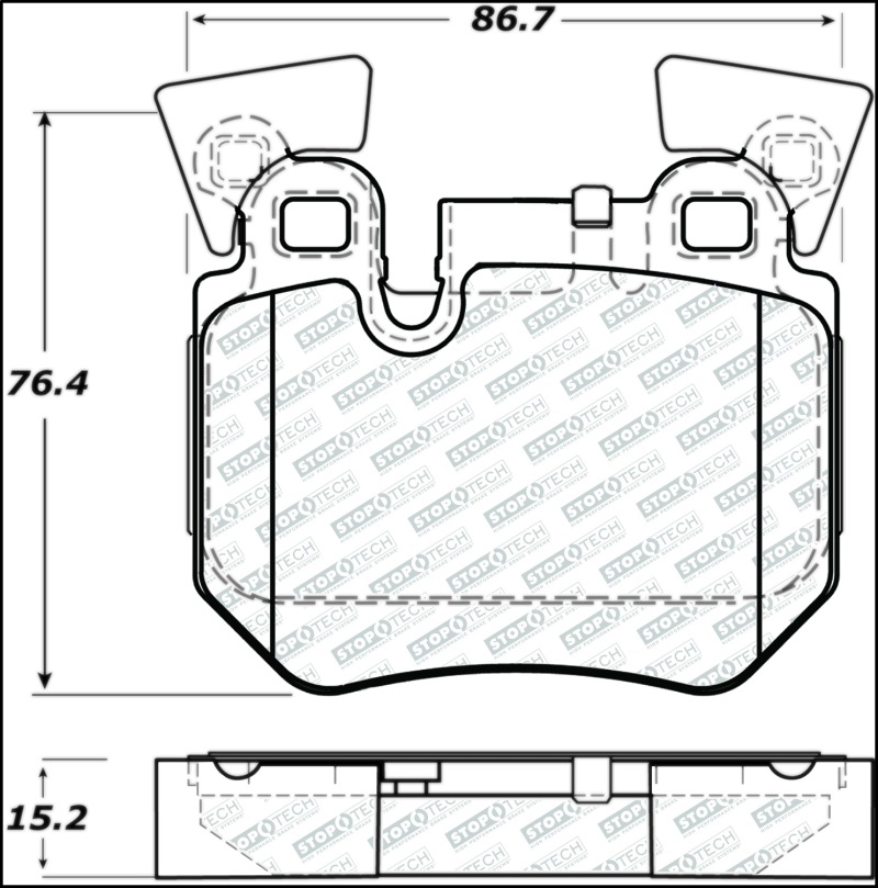 BMW 3 Series Brake Pads - Rear - Stoptech - Street Select - 2013 BMW 3 Series Brake Pads - Rear - Stoptech - Street Select - 2013