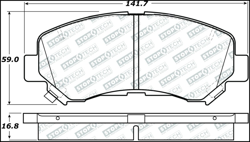 Nissan Maxima Brake Pads - Rear - Stoptech - Street Select - `09-`18